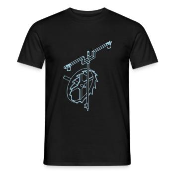 Échappement Verge - T-shirt homme - noir - Devant - AI Model Male 178 light (178cm)