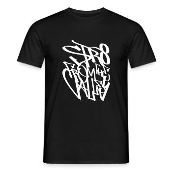 STRAIGHT FROM THE VALLEY WUPPERTAL - Männer T-Shirt - Schwarz - Vorne - AI Model Male 178 light (178cm)