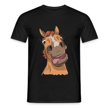 Drôle de cheval fou - T-shirt homme - noir - Devant - AI Model Male 178 light (178cm)