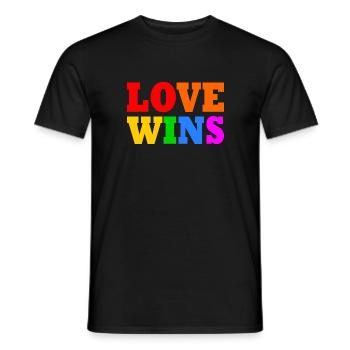 Love wins - T-shirt homme - noir - Devant - AI Model Male 178 light (178cm)