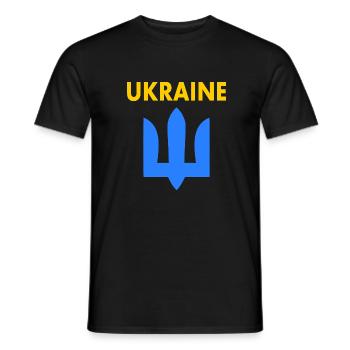 Ukraine - T-shirt homme - noir - Devant - AI Model Male 178 light (178cm)