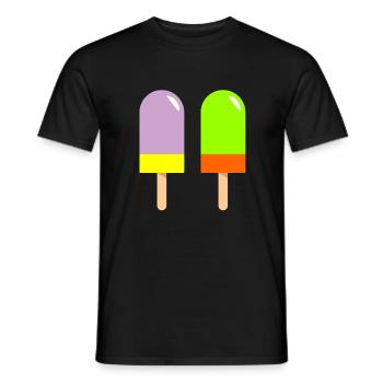 crème glacée restaurant crème glacée sundae134 - T-shirt homme - noir - Devant - AI Model Male 178 light (178cm)