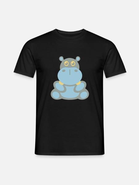 Hippopotamus (hippo) - Men's T-Shirt - black