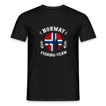 Norway-fishing-team - Männer T-Shirt - Schwarz - Vorne - AI Model Male 178 light (178cm)