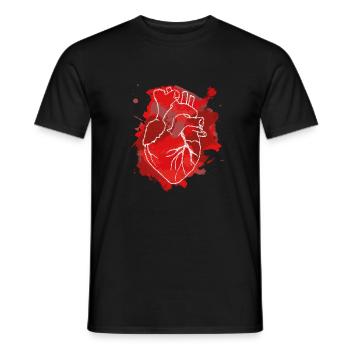 Herz - Männer T-Shirt - Schwarz - Vorne - AI Model Male 178 light (178cm)