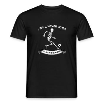 Soccer - Men's T-Shirt - black - Front - AI Model Male 178 light (178cm)