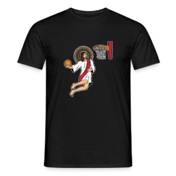 Jesus christ basket ball basket ball sport - T-shirt homme - noir - Devant - AI Model Male 178 light (178cm)