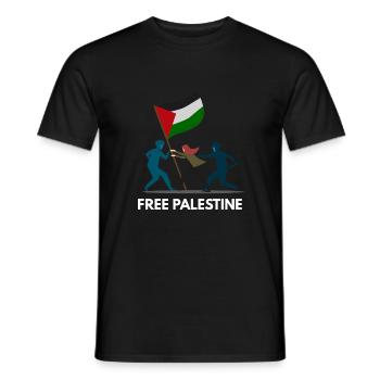 Palestine libre - T-shirt homme - noir - Devant - AI Model Male 178 light (178cm)