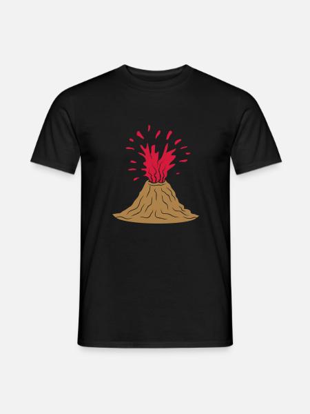 Volcano Eruption Design - Men's T-Shirt - black