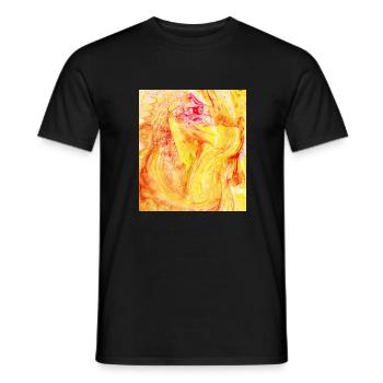 Farbverlauf gelb rot - Männer T-Shirt - Schwarz - Vorne - AI Model Male 178 light (178cm)
