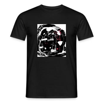 Esquisse abstraite Forêt enchantée - T-shirt homme - noir - Devant - AI Model Male 178 light (178cm)