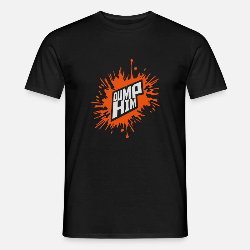 dump him Zitat Logo - Männer T-Shirt - Schwarz