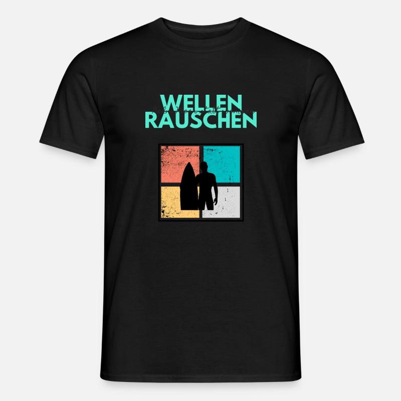 Wellenrauschen - Männer T-Shirt - Schwarz