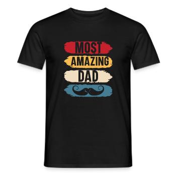 Most amazing dad original gift father's day - T-shirt homme - noir - Devant - AI Model Male 178 light (178cm)
