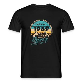 Legends 1989 - Men's T-Shirt - black - Front - AI Model Male 178 light (178cm)