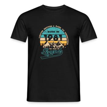 Legends 1981 - Men's T-Shirt - black - Front - AI Model Male 178 light (178cm)