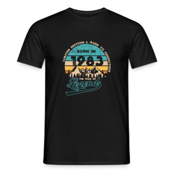 Legends 1983 - Men's T-Shirt - black - Front - AI Model Male 178 light (178cm)