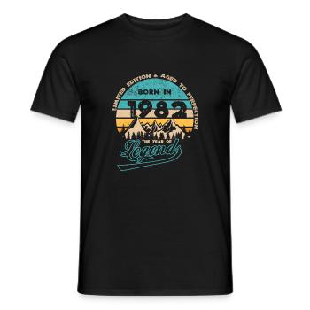 Legends 1982 - Men's T-Shirt - black - Front - AI Model Male 178 light (178cm)