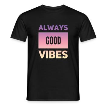 Good vibes - Men's T-Shirt - black - Front - AI Model Male 178 light (178cm)