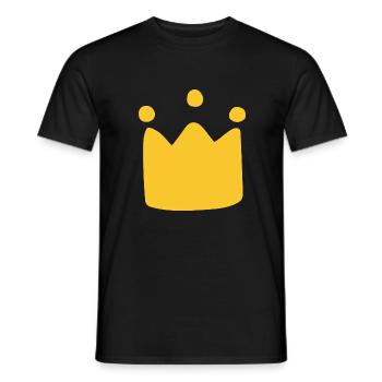 Gelbe Krone - Männer T-Shirt - Schwarz - Vorne - AI Model Male 178 light (178cm)
