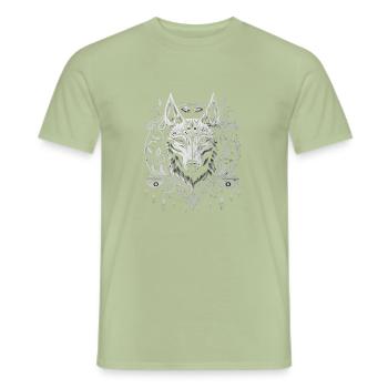 Nordischer Wolf, Wikinger - Männer T-Shirt - Sage - Vorne - AI Model Male 178 light (178cm)
