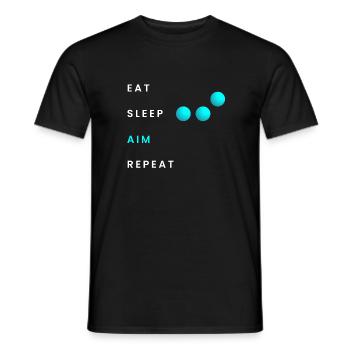 Manger Sommeil Objectif Répéter - T-shirt homme - noir - Devant - AI Model Male 178 light (178cm)
