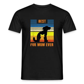 Meilleur propriétaire de chat de chien de mère en fourrure - T-shirt homme - noir - Devant - AI Model Male 178 light (178cm)