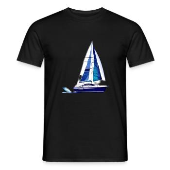 voilier voilier voilier voilier voilier voilier - T-shirt homme - noir - Devant - AI Model Male 178 light (178cm)