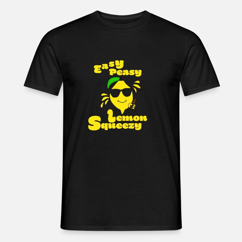 Easy Peasy Lemon Squeezy - Männer T-Shirt - Schwarz