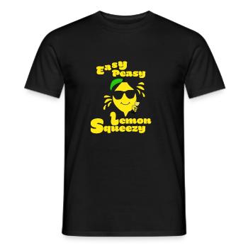 Easy Peasy Lemon Squeeze - Männer T-Shirt - Schwarz - Vorne - AI Model Male 178 light (178cm)