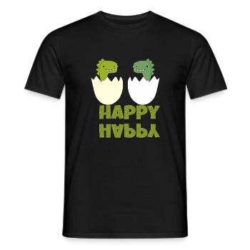 Dinos heureux - T-shirt homme - noir - Devant - AI Model Male 178 light (178cm)