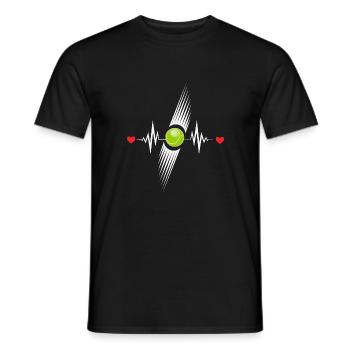 I love tennis - Men's T-Shirt - black - Front - AI Model Male 178 light (178cm)