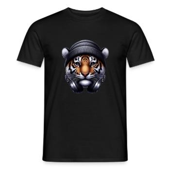 Tiger - Männer T-Shirt - Schwarz - Vorne - AI Model Male 178 light (178cm)