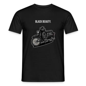 Hirondelle (noire) // Illustration - T-shirt homme - noir - Devant - AI Model Male 178 light (178cm)