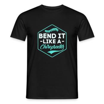 Bend It Like A Chiropractor Chiropractic Physical - Men's T-Shirt - black - Front - AI Model Male 178 light (178cm)