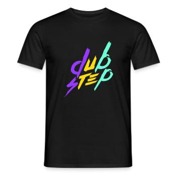 Dub Step Techno Musique Party Club Texte Lettrage - T-shirt homme - noir - Devant - AI Model Male 178 light (178cm)