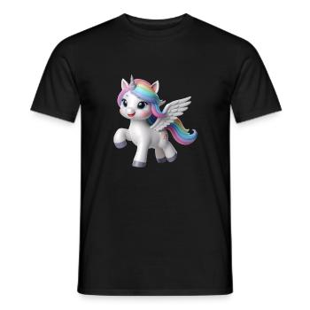 Einhorn 2 - Männer T-Shirt - Schwarz - Vorne - AI Model Male 178 light (178cm)