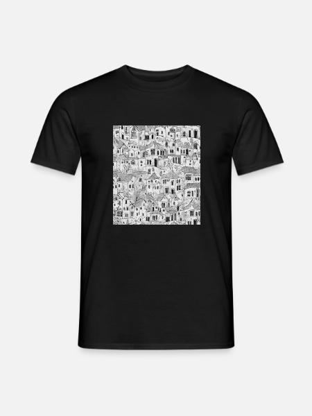 City Drawing - Men's T-Shirt - black