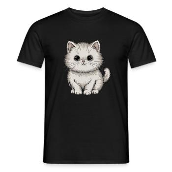 Perserkatze - Männer T-Shirt - Schwarz - Vorne - AI Model Male 178 light (178cm)