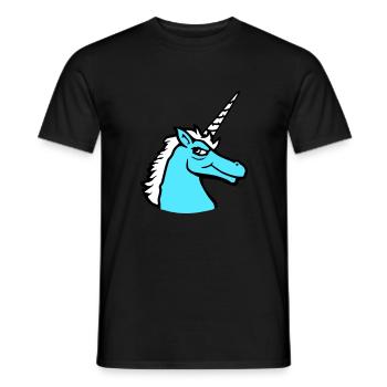 Licorne Cool Guy Sourire Maléfique Cheval de dessin animé - T-shirt homme - noir - Devant - AI Model Male 178 light (178cm)