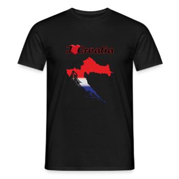 Ich liebe Kroatien, Hrvatska - Volim te - Männer T-Shirt - Schwarz - Vorne - AI Model Male 178 light (178cm)