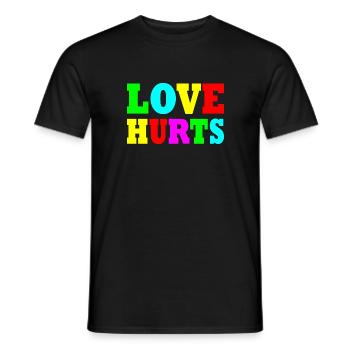 Love hurts - Men's T-Shirt - black - Front - AI Model Male 178 light (178cm)