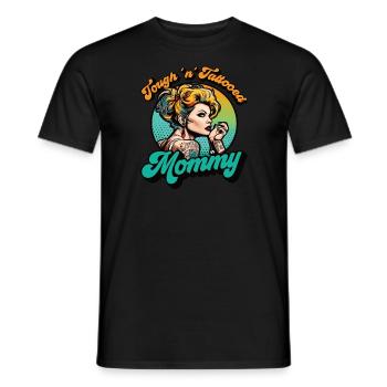 Frauenpower, Mama, coole Mutter, Tattoo Mom, Motiv - Männer T-Shirt - Schwarz - Vorne - AI Model Male 178 light (178cm)