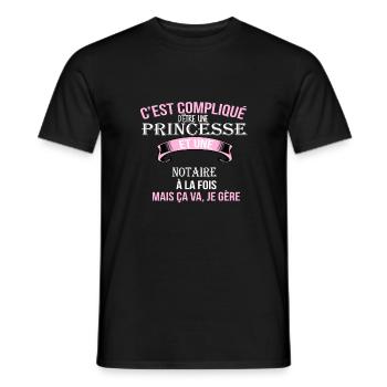 Notaire - T-shirt homme - noir - Devant - AI Model Male 178 light (178cm)