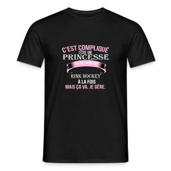 Rink hockey - T-shirt homme - noir - Devant - AI Model Male 178 light (178cm)