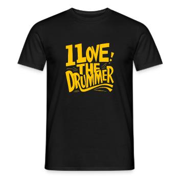 J’adore le batteur - j’adore la batterie - T-shirt homme - noir - Devant - AI Model Male 178 light (178cm)