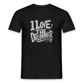 J’adore le batteur - j’adore la batterie - T-shirt homme - noir - Devant - AI Model Male 178 light (178cm)