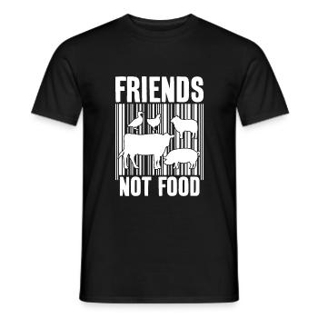 AMIS NON ALIMENTAIRES VEGAN VEGANS - T-shirt homme - noir - Devant - AI Model Male 178 light (178cm)