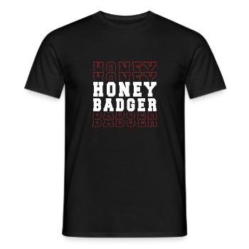 Honigdachs sport - Männer T-Shirt - Schwarz - Vorne - AI Model Male 178 light (178cm)