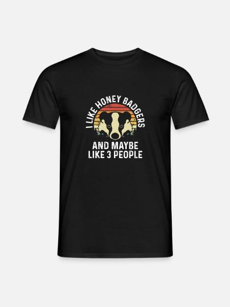 Ich Mag Honigdachse - Männer T-Shirt - Schwarz